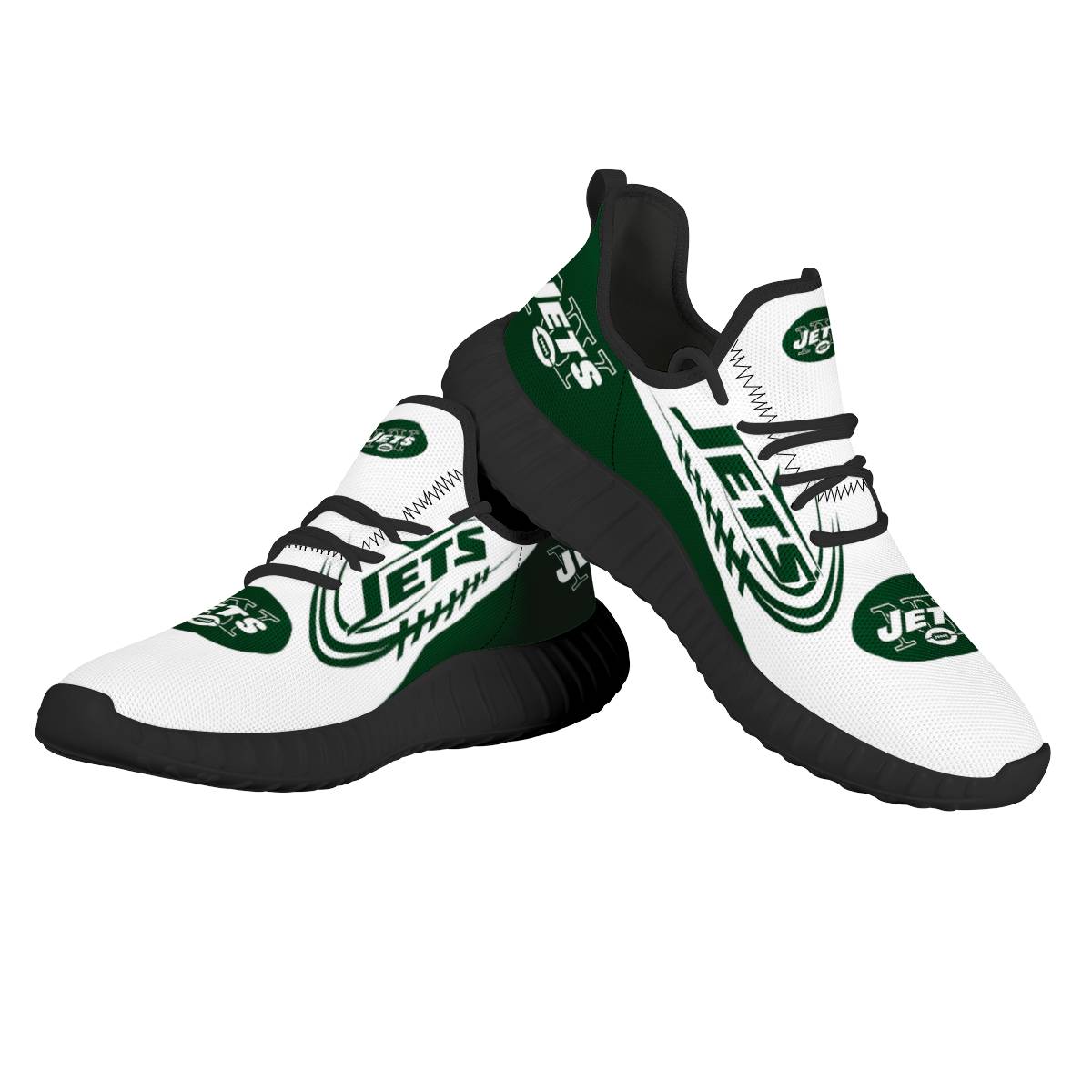 Men's NFL New York Jets Mesh Knit Sneakers/Shoes 002